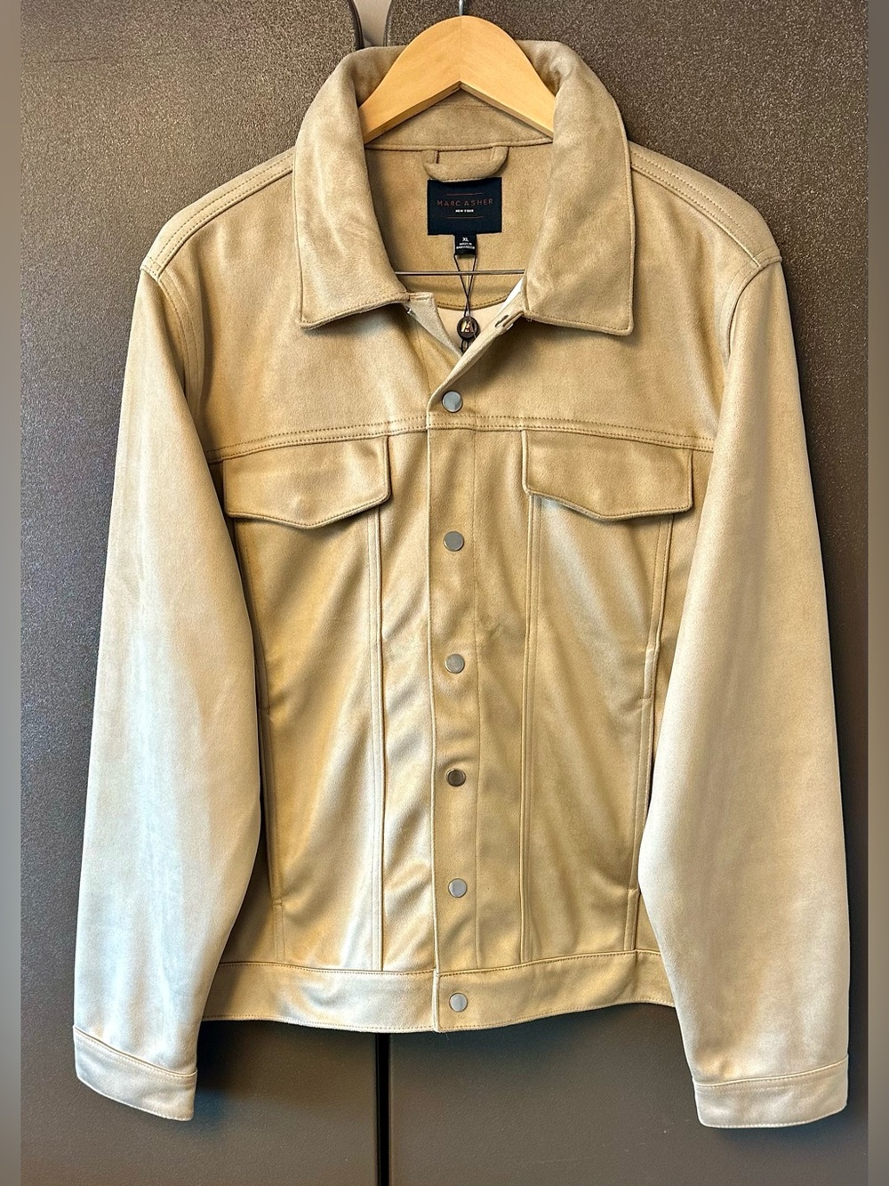 NWT Marc Asher Beige Camel Trucker Jacket Size XL $99